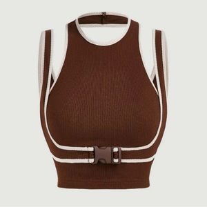 SHEIN MOD collection front buckle tank top.